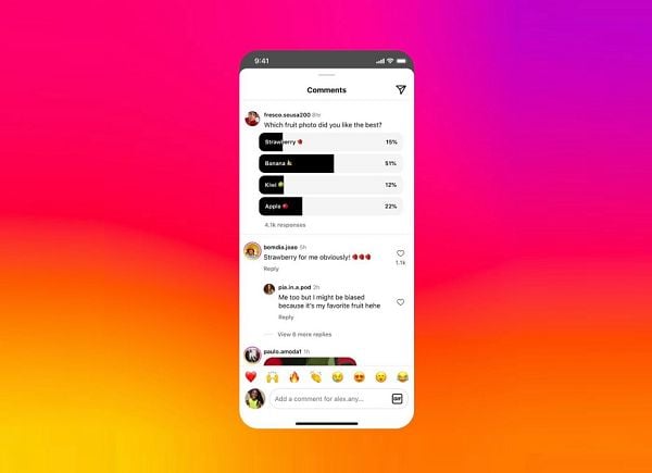 Instagram Adds Polls in Comment Streams on Feed Posts and Reels