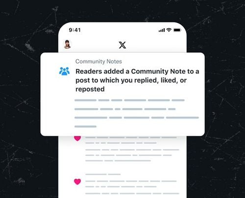 X Adds Notifications for Posts With a Community Note